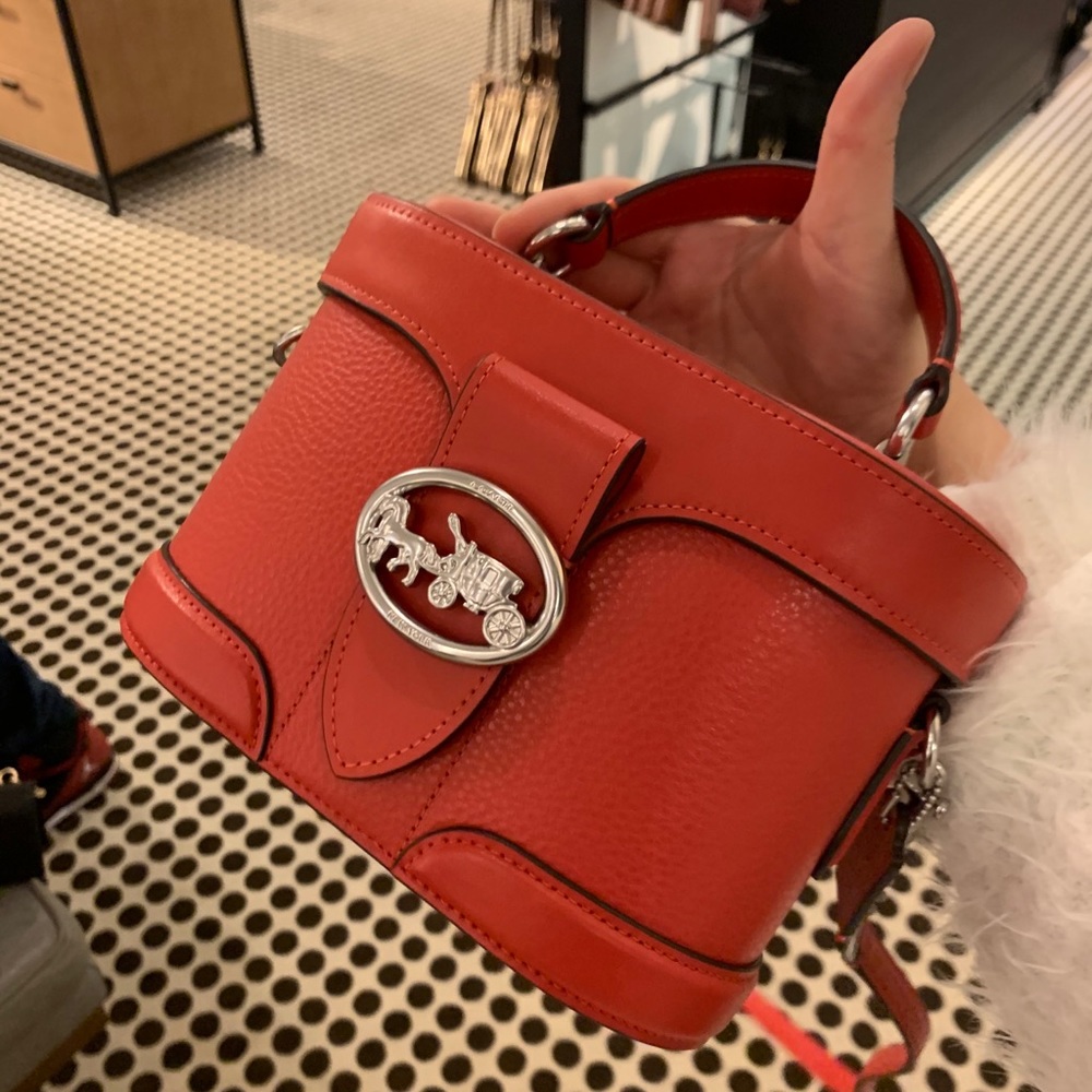 NWT Coach Georgie Gem Crossbody Purse Bright Poppy
